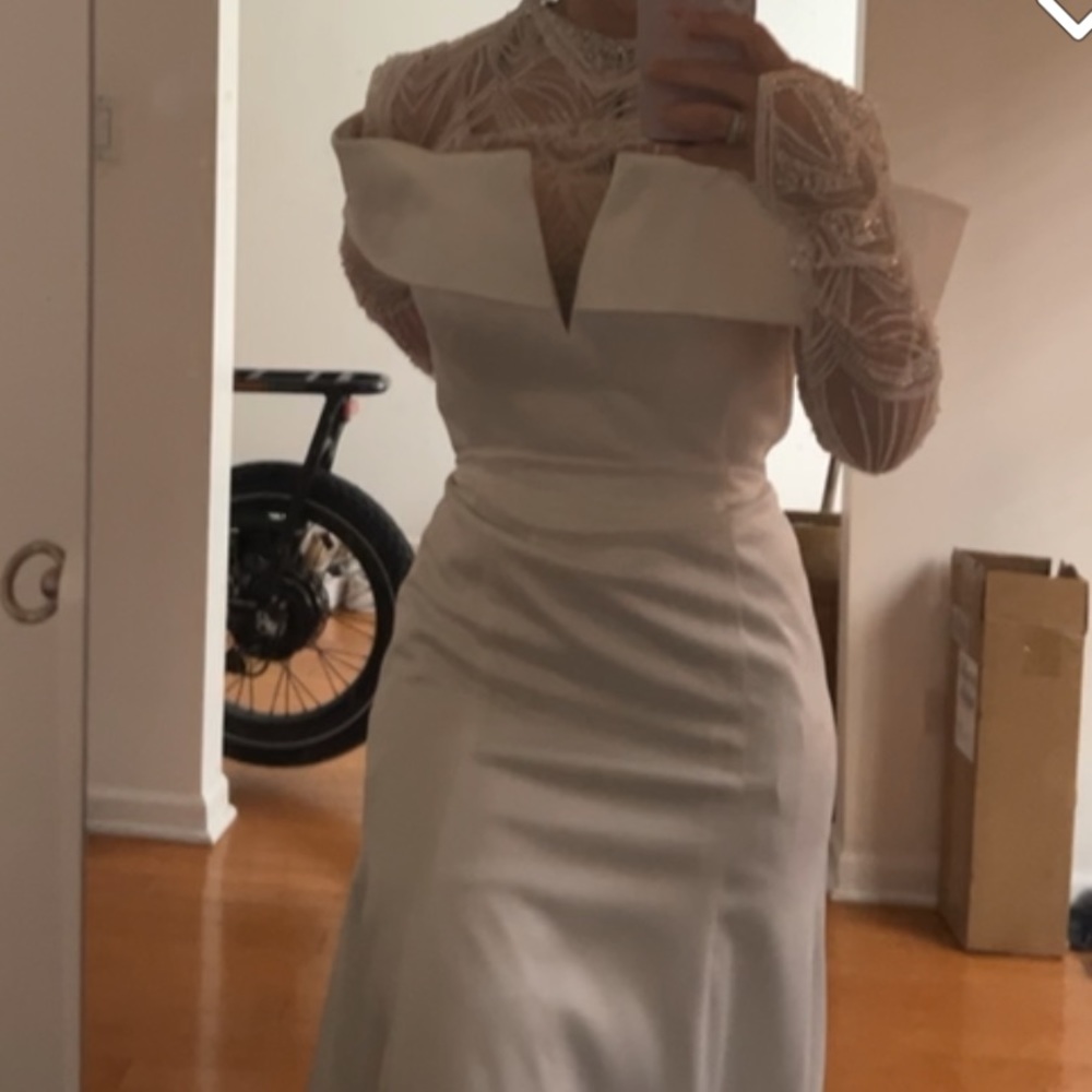 Eva Lendel Amani Bridal Bolero for Wedding Dress Contemporary 1920s Flapper Glam - Picture 13 of 16
